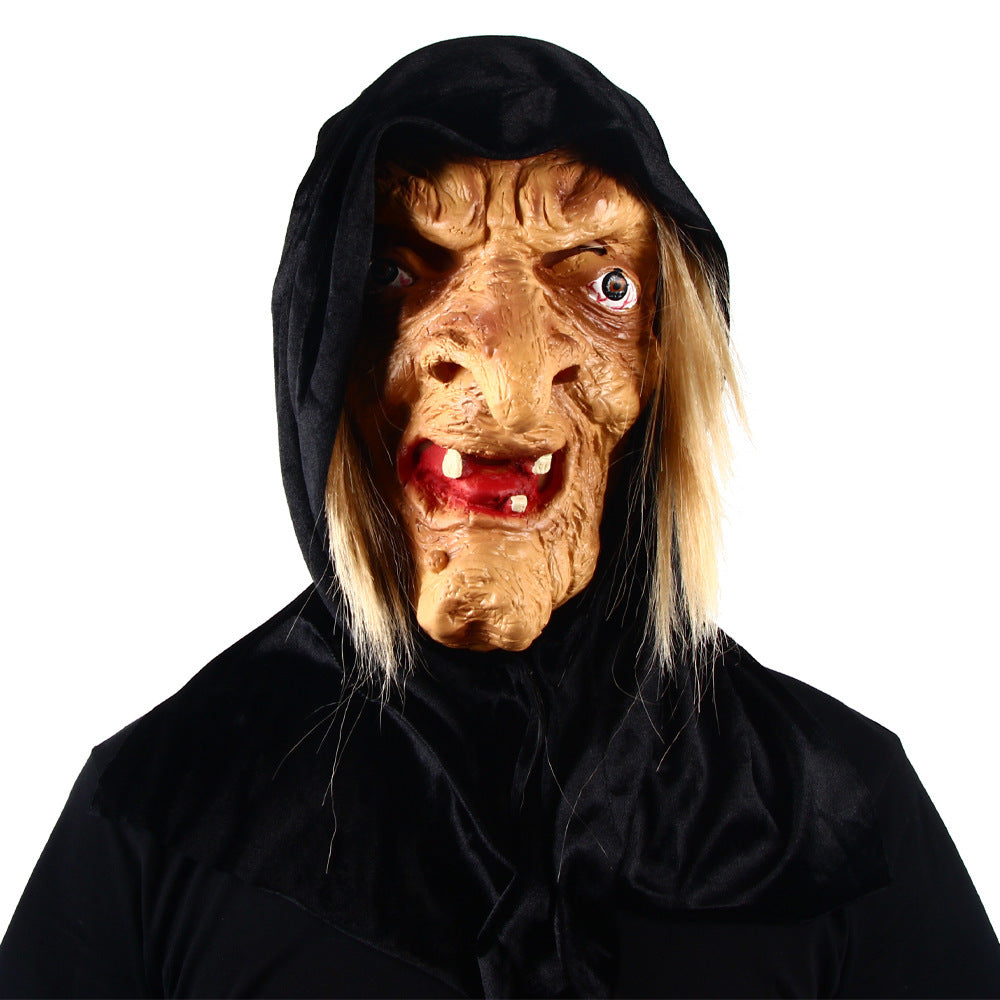 Terrifying Halloween Horror Mask - Latex Headgear for Unforgettable Party Dances