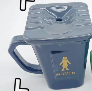 Creative Personality Squatting Toilet Ceramic Water Cup