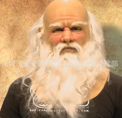 Halloween Granny Mask Latex Headgear Wig Mask