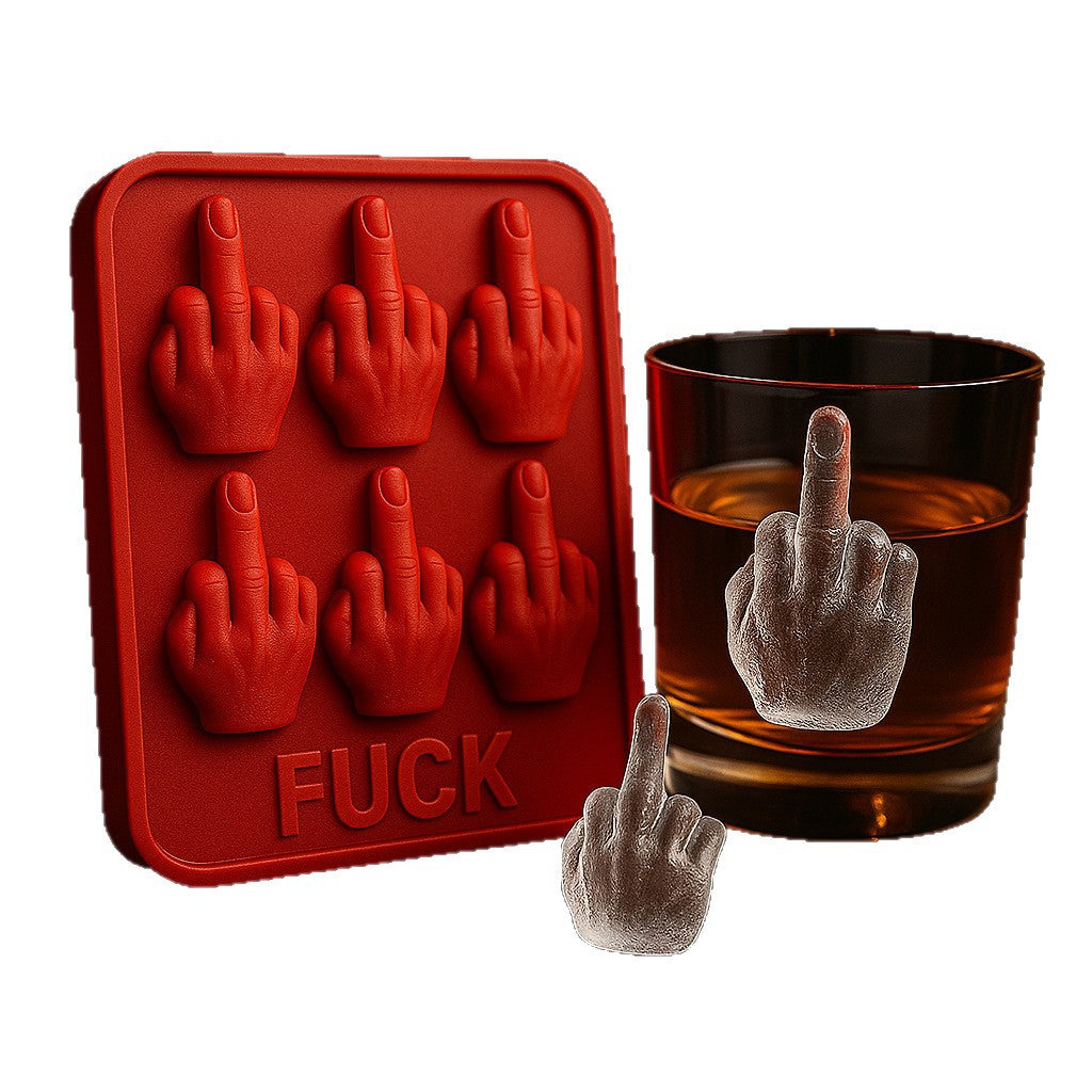 Silicone Middle Finger Ice Cube Mold Reusable