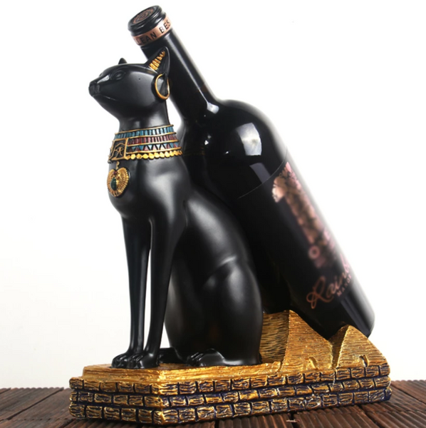 Ancient Egyptian Cat God Wine Bottle Holder youcantbringitwithyou